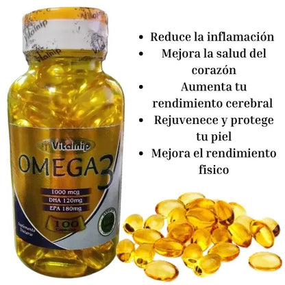 Omega 3 x100 Capsulas | Ultraconcentrado 1000mg + Envío gratis