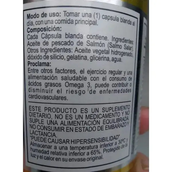 Omega 3 x100 Capsulas | Ultraconcentrado 1000mg + Envío gratis