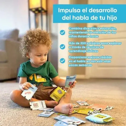 AprendiCards Juego de Tarjetas Hablantes en Español | +Obsequio (56 tarjetas en inglés)