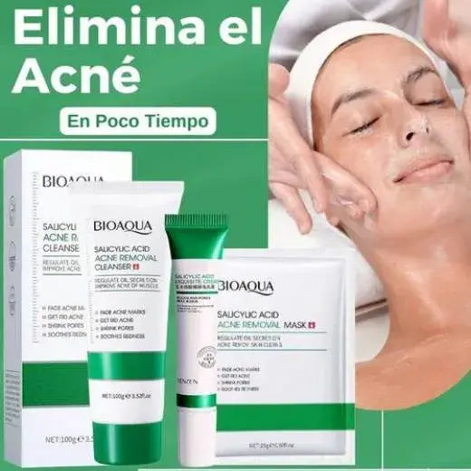 Kit Antiacné de Acido Salicílico 3 en 1 | Bioaqua®