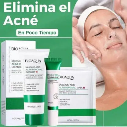 Kit Antiacné de Acido Salicílico 3 en 1 | Bioaqua®