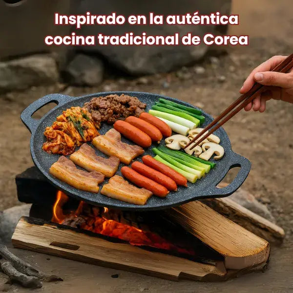 Sartén redonda coreana eléctrica para parrilla👩🏼‍🍳
