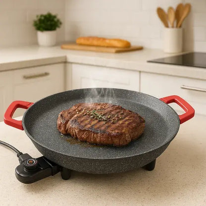 Sartén redonda coreana eléctrica para parrilla👩🏼‍🍳