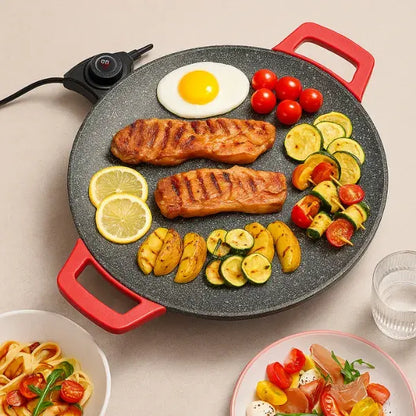 Sartén redonda coreana eléctrica para parrilla👩🏼‍🍳