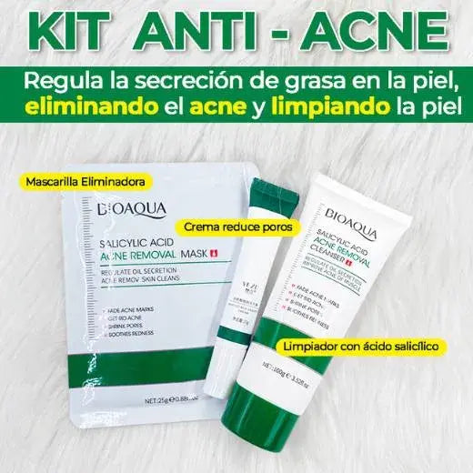 Kit Antiacné de Acido Salicílico 3 en 1 | Bioaqua®