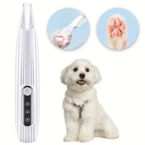 Recortadora de patas para mascotas recargable, con pantalla y luz led. 🐾