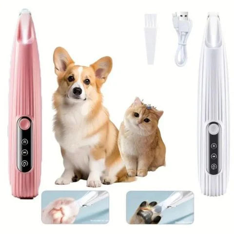 Recortadora de patas para mascotas recargable, con pantalla y luz led. 🐾