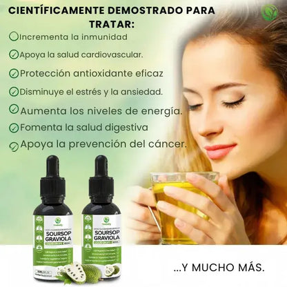 Gotas de Extracto de Guanábana 100% Puro
