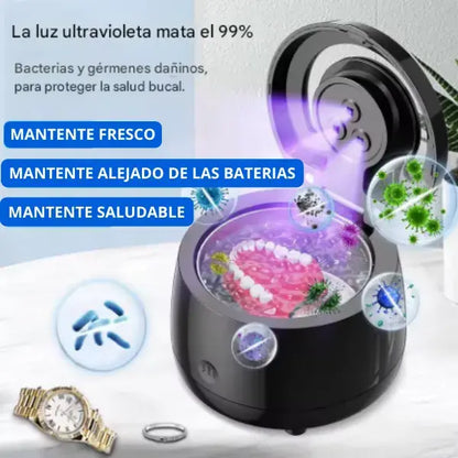 Cápsula ultrasónica UV para dentaduras postizas